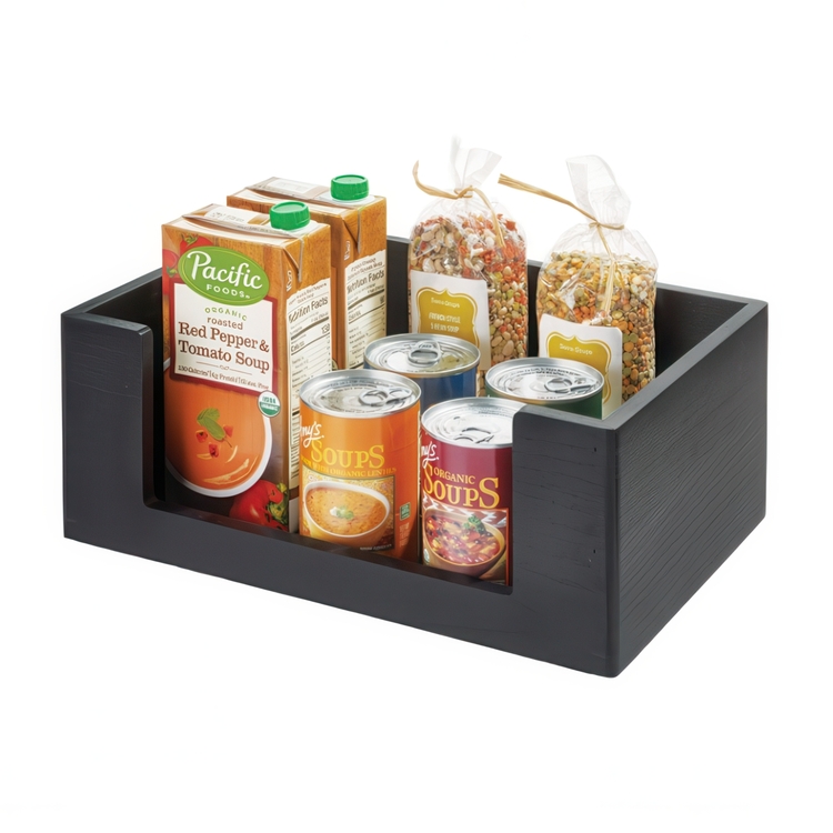 Låda med öppen front, THE HOME EDIT LARGE OPEN FRONT ECO WOOD BIN,  38