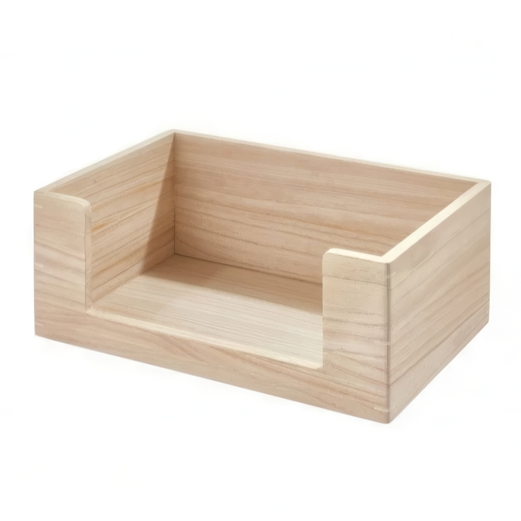 Låda med öppen front, THE HOME EDIT LARGE OPEN FRONT ECO WOOD BIN, 38,1 x 25,4 x H15,2 cm