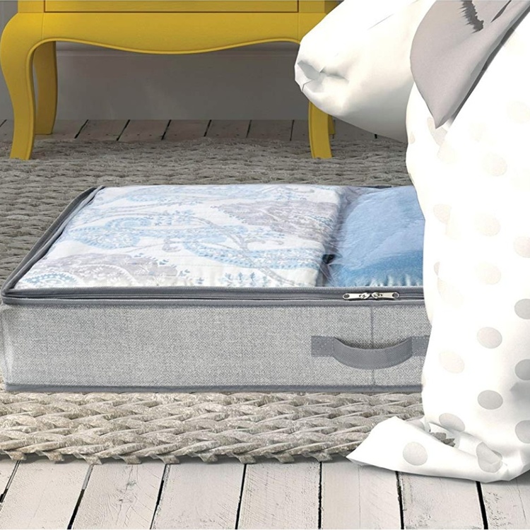 Låda under sängen, hård kant, ALDO UNDER BED, 91 x 53 x H 13 cm, Grå
