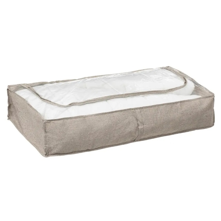 Låda under sängen, Mjuk, ORGA, 100 x 45 x H 20 cm, Beige-Grå