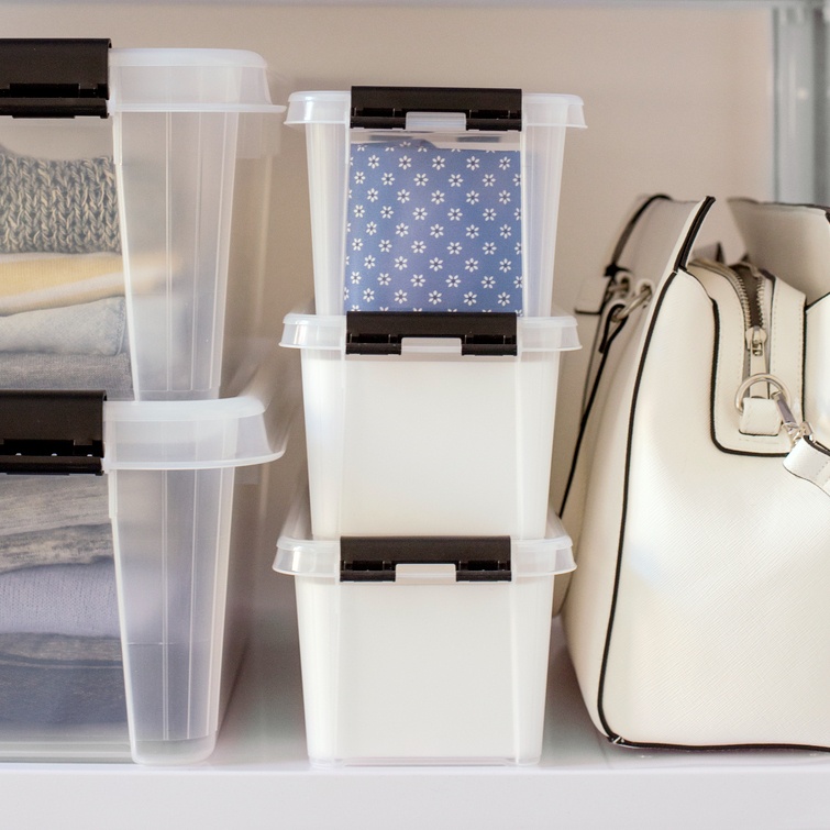 Låda, Långsmal, SMARTSTORE 3,5L, CLASSIC, 38 x 14 x H 11 cm, Transparent / Svart