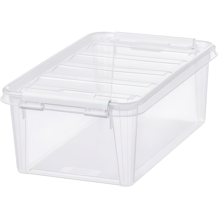 Låda, Liten, SMARTSTORE 4L HOME, 30 x 19 x H11cm, Klar / Vit