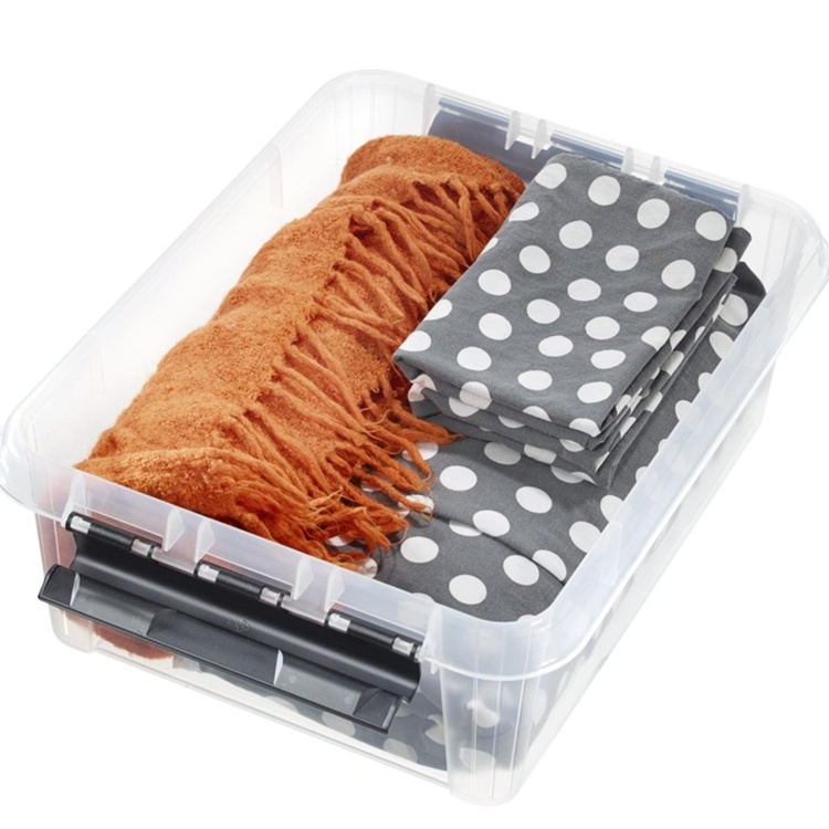 Låda, Låg, SMARTSTORE 20L, CLASSIC, 50 x 39 x H 18 cm, Transparent / Svart