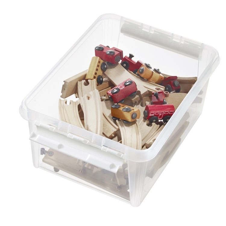 Låda, SMARTSTORE 14L HOME, 40 x 30 x H18 cm, Klar / Vit