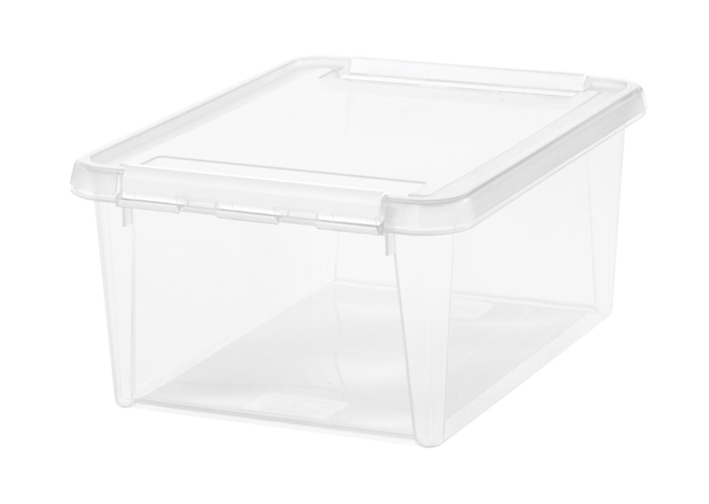 Låda, SMARTSTORE 14L HOME, 40 x 30 x H18 cm, Klar / Vit