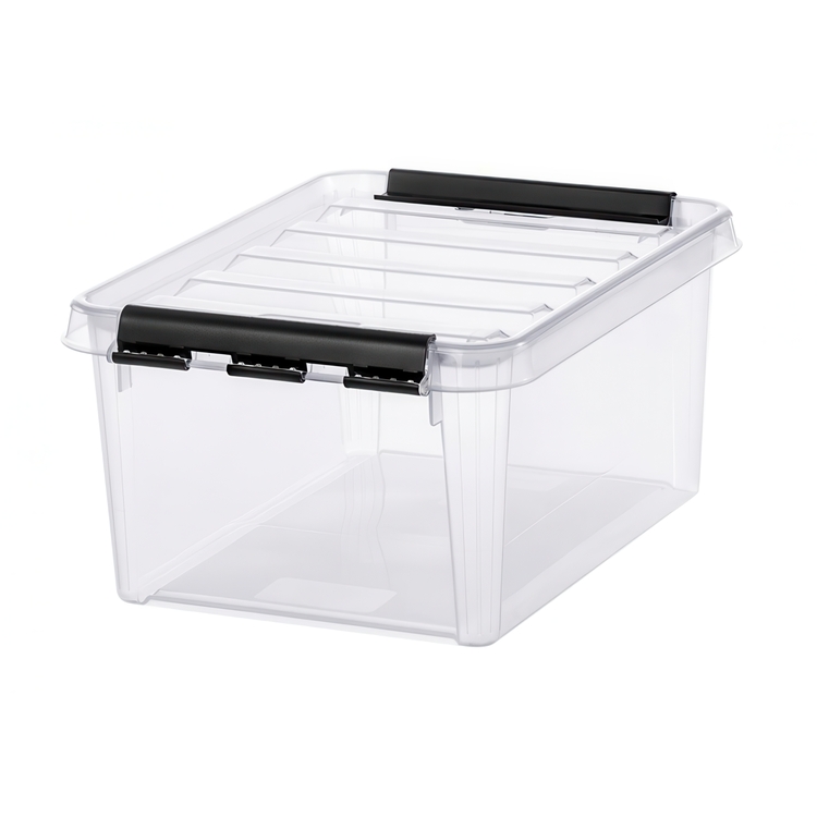 Låda, SMARTSTORE 8L, CLASSIC, 34 x 25 x H16 cm, Klar / Svart