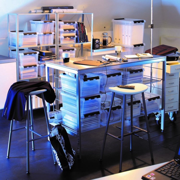 Låda, Stor, SMARTSTORE 52L, CLASSIC, Large, 50 x 39 x H 41 cm, Transparent / Svart