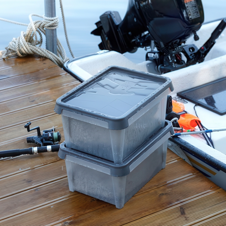 Låda, Vattentät, SMARTSTORE 34L DRY, 50 x 40 x H 27 cm, Grå