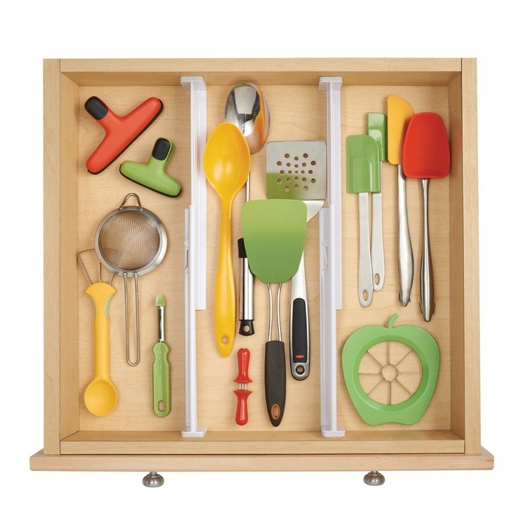 Lådavdelare, anpassningsbara, låga, 2 st,  ADJUSTABLE DRAWER DIVIDERS,