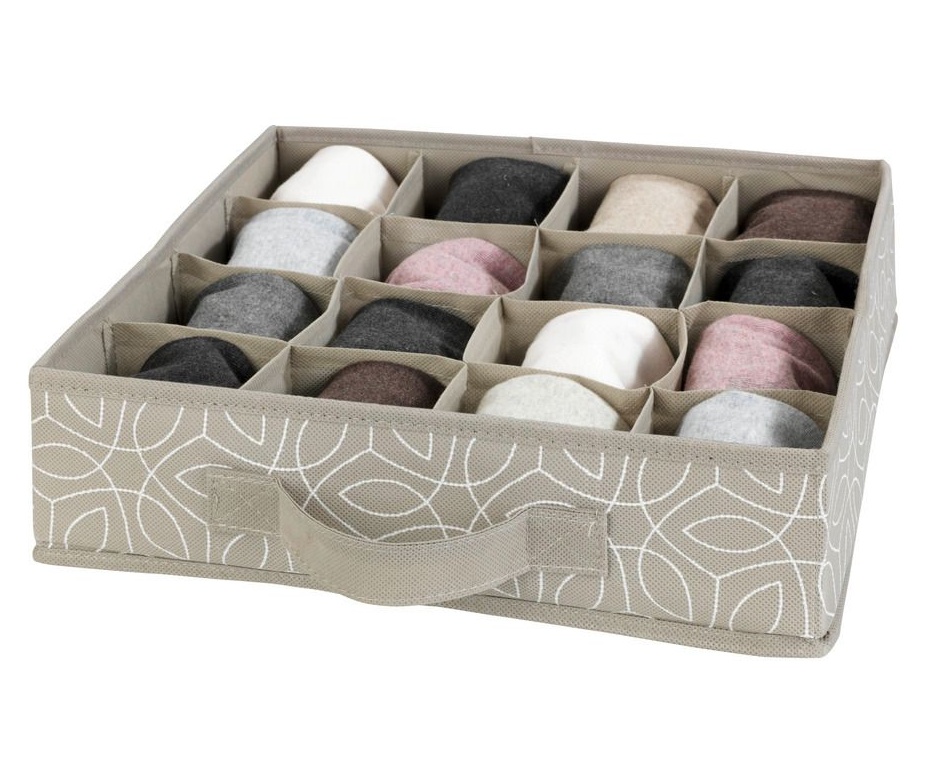 Lådindelning 16 fack, BALANCE ORGANISER, 31 x 31 x H8,5 cm, Beige