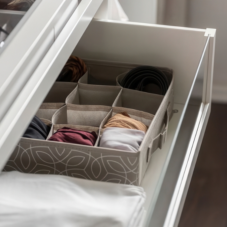 Lådindelning 16 fack, BALANCE ORGANISER, 31 x 31 x H8,5 cm, Beige