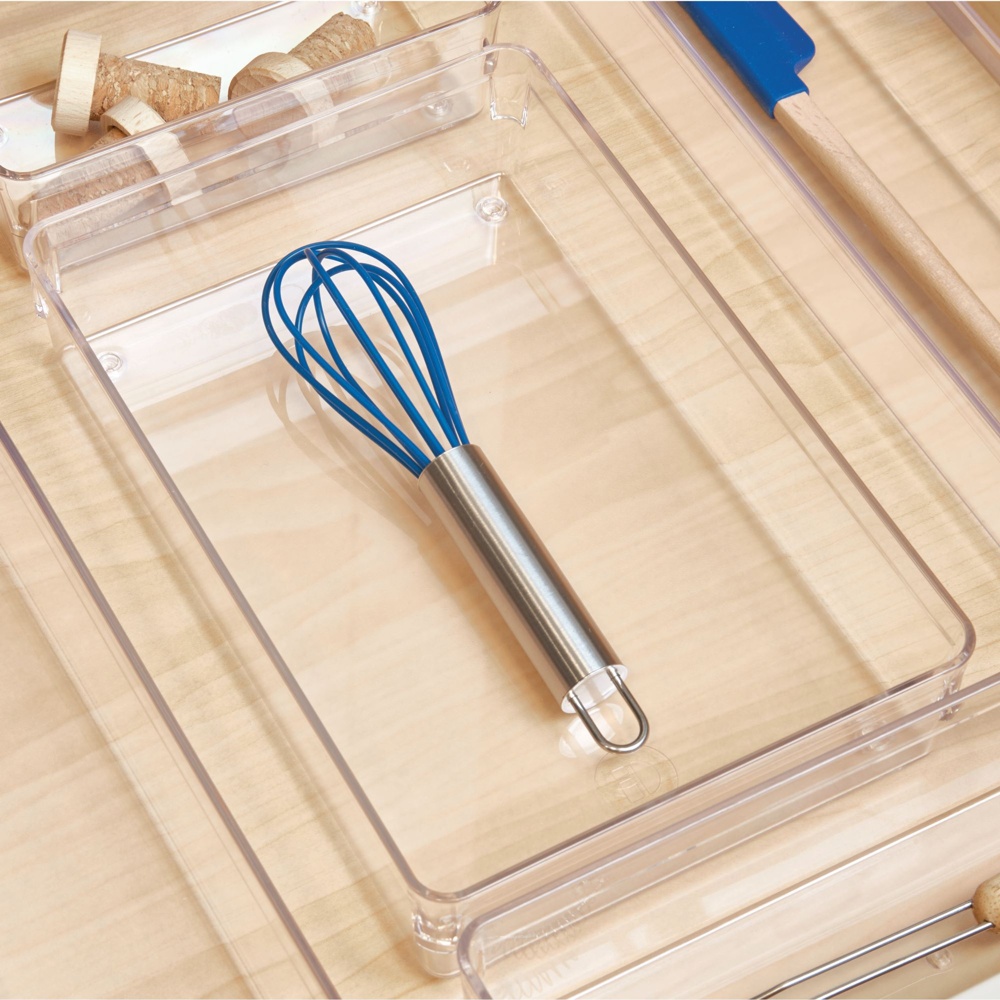Lådinredning, Bred, iDESIGN DRAWER SOLUTIONS MEDIUM, 22,9 x 15,2 x H 5,1 cm, Transparent