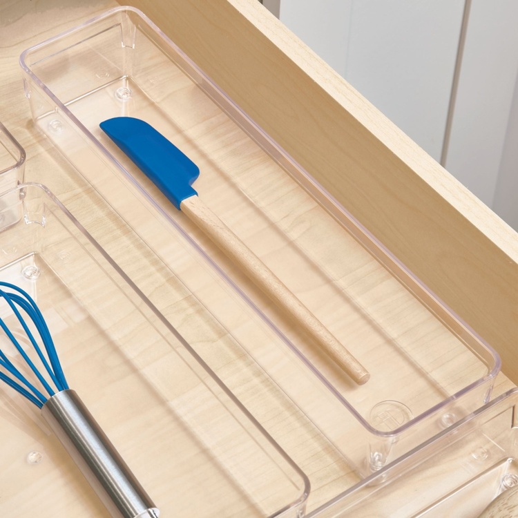 Lådinredning, Långsmal, iDESIGN DRAWER SOLUTIONS LARGE, 30,5 x 7,6 x H 5,1 cm, Transparent