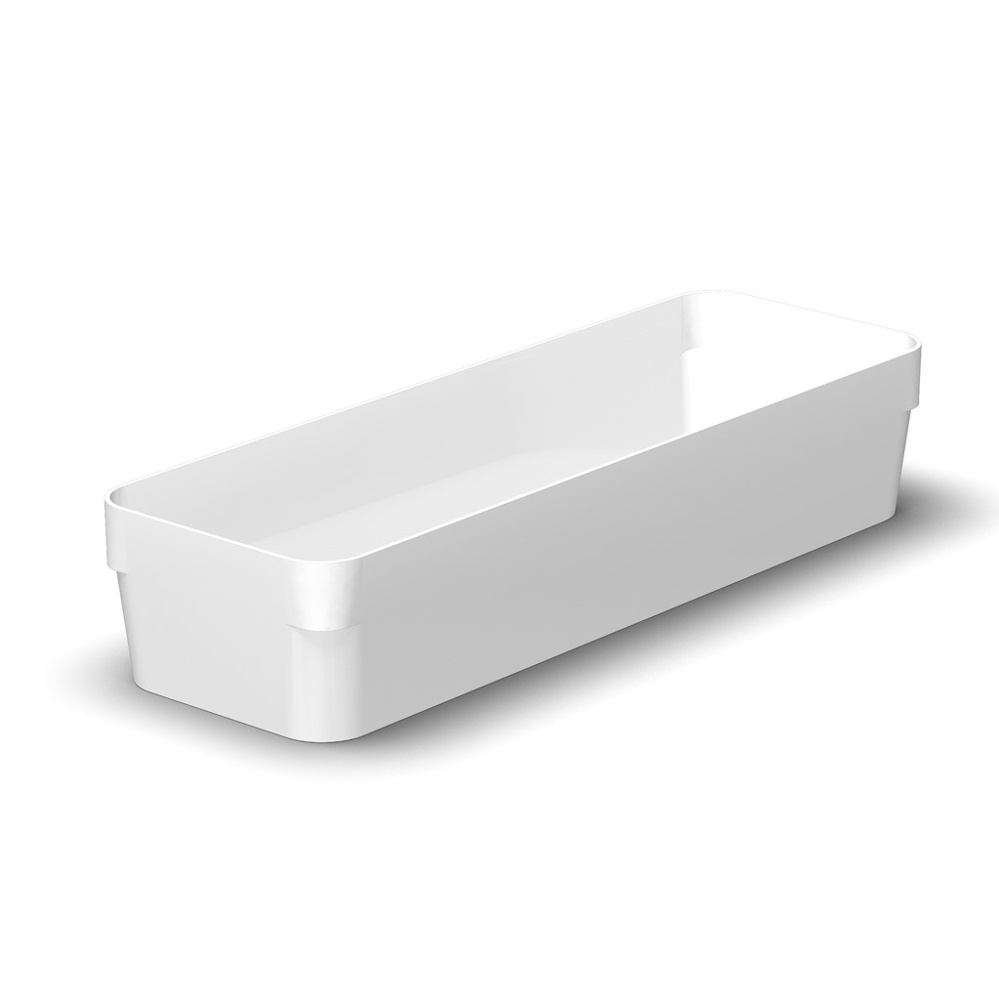 Lådinredning, Långsmal,  COMPACT SORT MEDIUM, 30 x 10 x H 6 cm, Vit