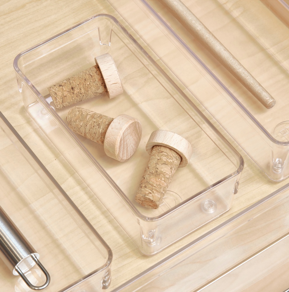 Lådinredning, Långsmal, iDESIGN DRAWER SOLUTIONS SMALL, 15,2 x 7,6 x H 5,1 cm, Transparent