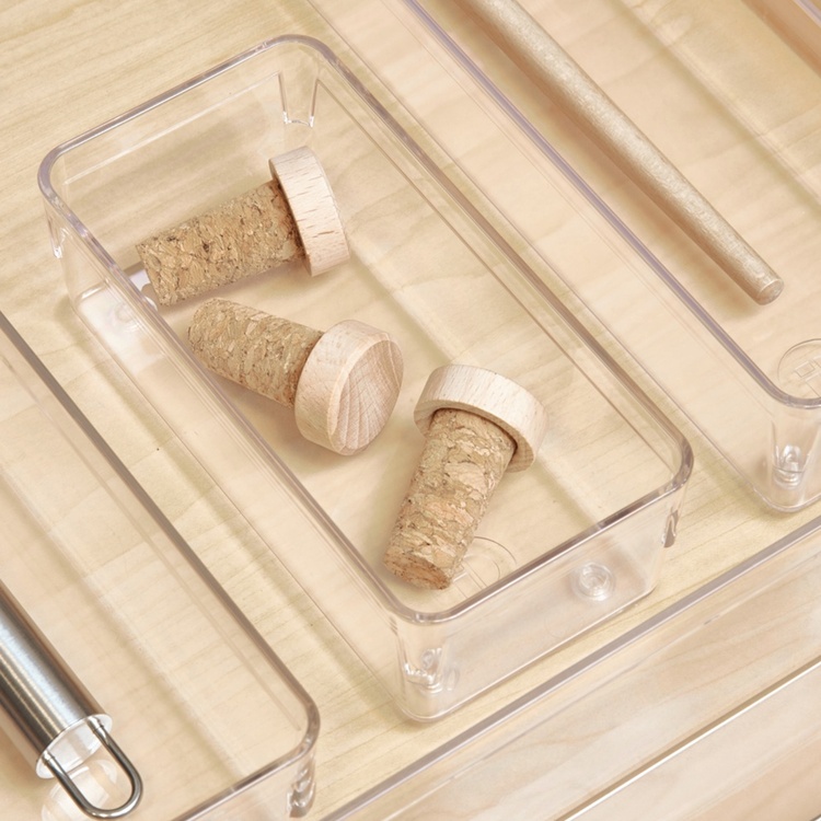 Lådinredning, Långsmal, iDESIGN DRAWER SOLUTIONS SMALL, 15,2 x 7,6 x H 5,1 cm, Transparent