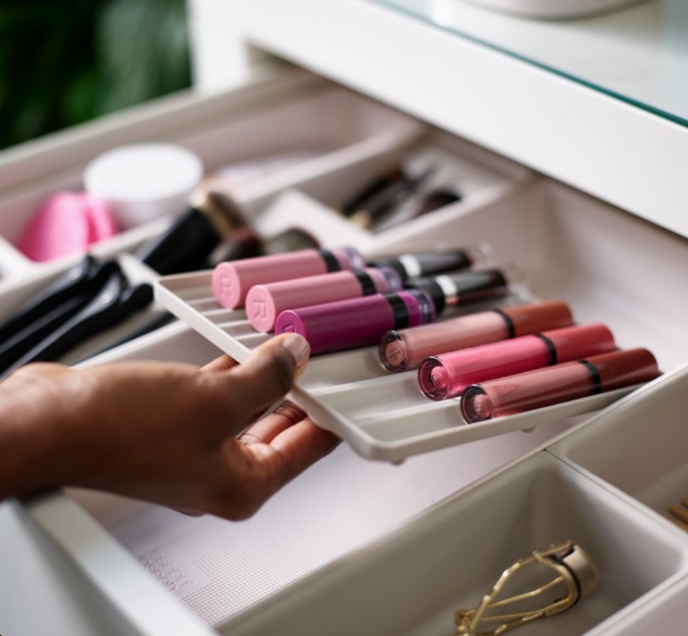 Lådinsatser, Set med 12 st, VIVA LARGE DRAWER ORGANISER, Joseph Joseph, Benvit