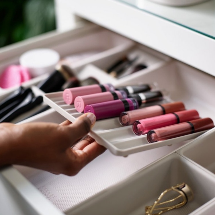 Lådinsatser, Set med 12 st, VIVA LARGE DRAWER ORGANISER, Joseph Joseph, Benvit