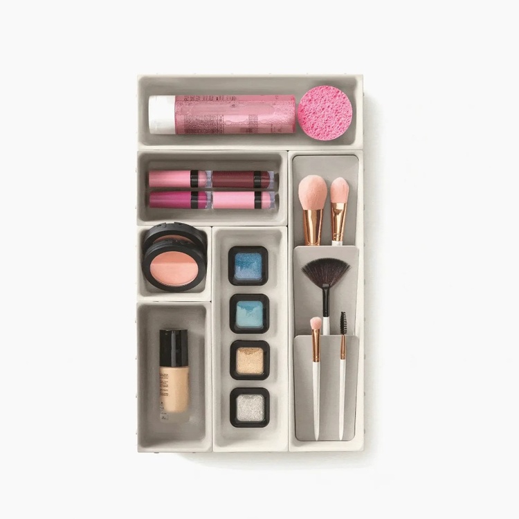 Lådinsatser, Set med 7 st, VIVA DRAWER ORGANISER, Joseph Joseph, Benvit