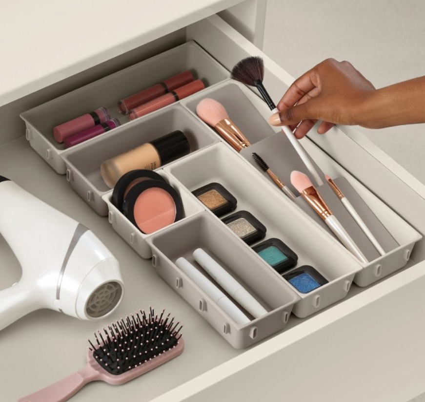 Lådinsatser, Set med 7 st, VIVA DRAWER ORGANISER, Joseph Joseph, Benvit
