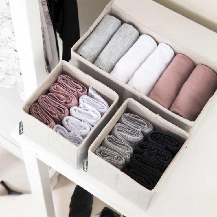Lådor för sortering, 3 st, BIGSO SOFT DRAWER ORGANIZERS