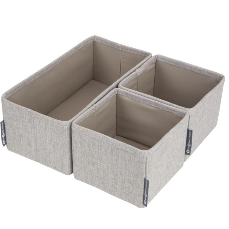 Lådor för sortering, 3 st, BIGSO SOFT DRAWER ORGANIZERS