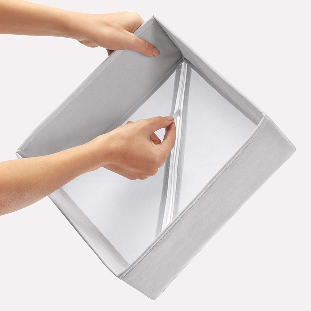 Lådor i tyg för sortering, Set med 6 st, PREMIUM DRAWER ORGANIZERS , Grå