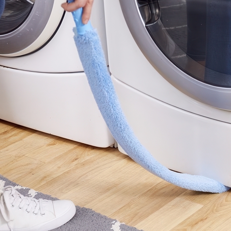 Lång och platt Dammvippa, Böjbar, CLEANING & DUSTING WAND, 7,5 x H 74 cm, Blå