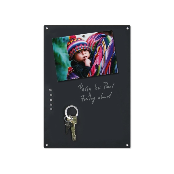 Magnet- och Griffeltavla med 5 magneter, A4 BLACKBOARD, 21 x H 30 cm, Svart