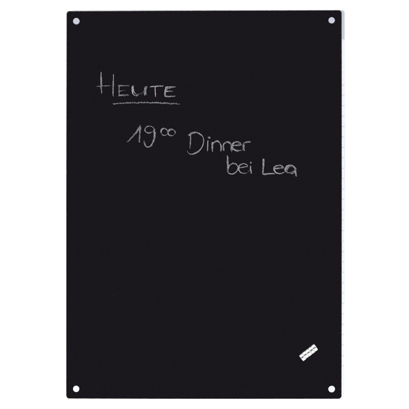Magnet- och Griffeltavla med 5 magneter, A4 BLACKBOARD, 21 x H 30 cm, Svart