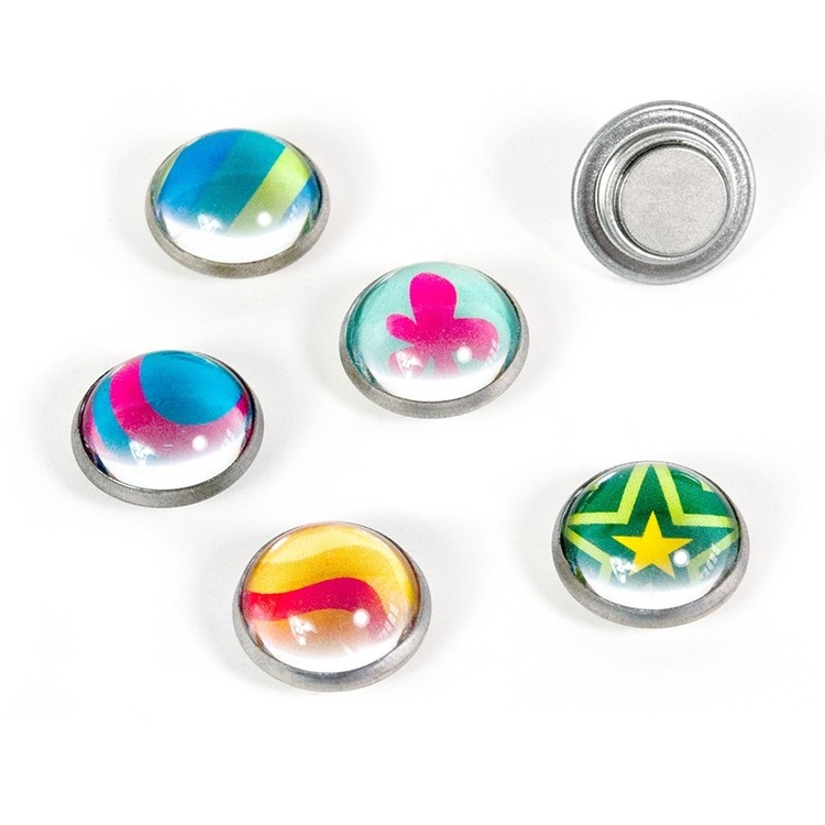 Magneter 6 st, ARGUS, Ø 1,7 cm, Färgglada