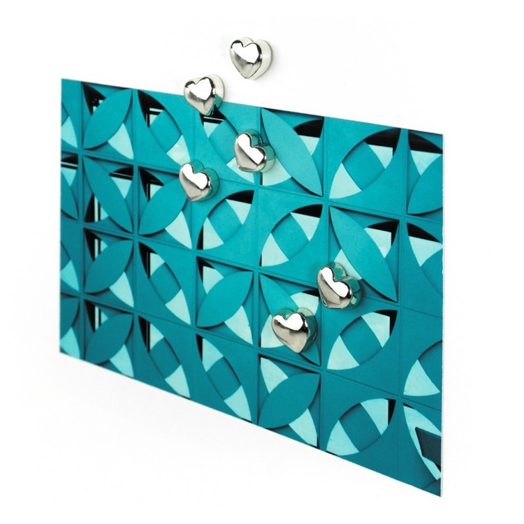 Magneter hjärtan, 6 st, SWEETHEART, Silver