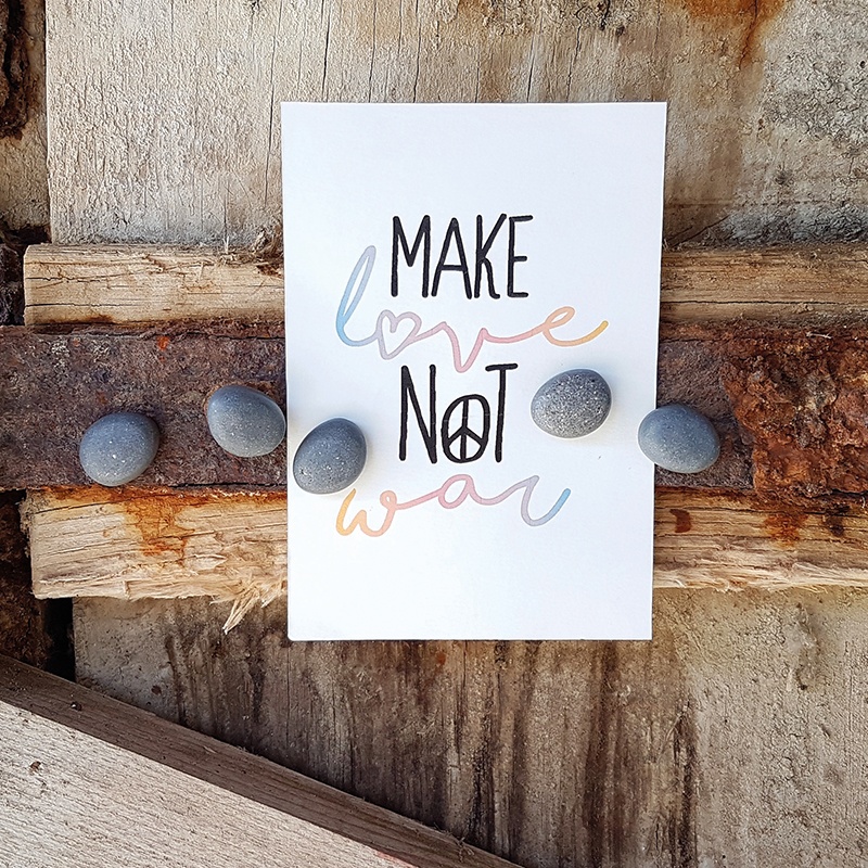 Magneter i form av små stenar, STONE, 5 st, Grå