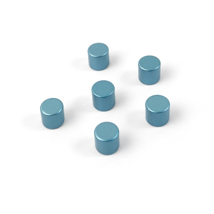 Magneter superstarka, 6 st, BOLT BLUE, Ø 0,8 x H 9,8 cm, Silverblå