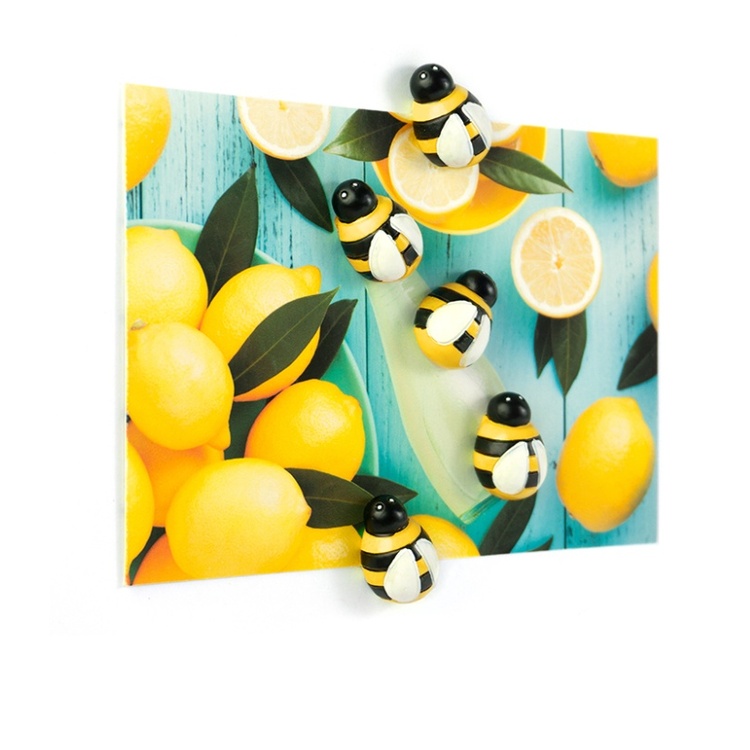 Magneter, Honungsbin, 5 st, HONEY BEE, Gul / Svart
