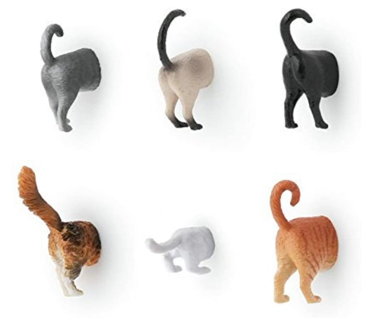 Magneter, Katter, 6 st, CAT BUTTS, Mix