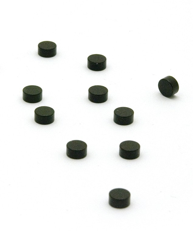 Magneter, mini, starka, 10 st, STEELY BLACK, Ø 0,6 x H 0,3 cm, Svart