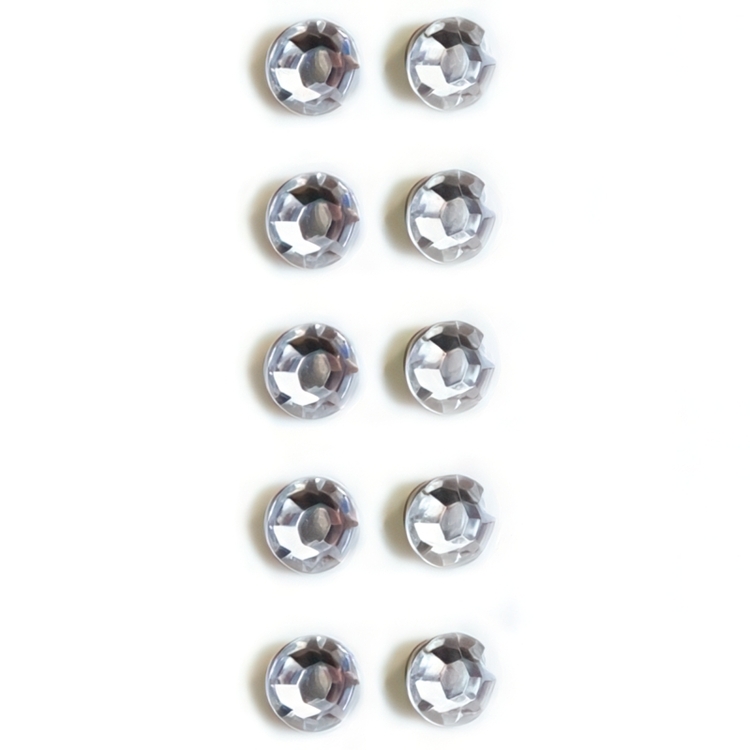 Magneter, mini-diamanter, 10 st, LUCY, Ø 0,7 x H 0,6 cm, Klar