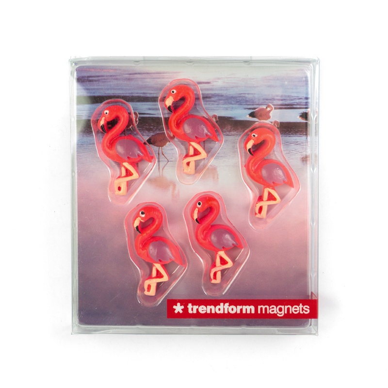 Magneter, PINK FLAMINGO, 5 st, Cerice