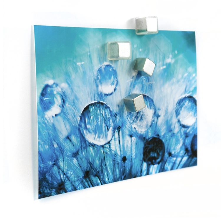 Magneter, Superstarka, 4 st, CUBE, 1 x 1 x H 1 cm, Silver