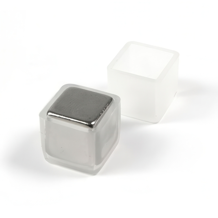 Magneter, Superstarka, 4 st, CUBE, 1 x 1 x H 1 cm, Silver
