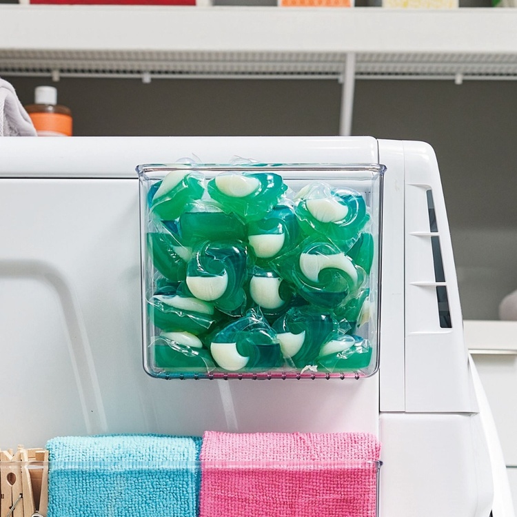 Magnetisk Förvaring, ID SMALL MAGNETIC BIN, 15 x 7,5 x H 12.5 cm, Transparent