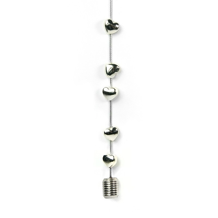 Magnetisk korthållare med 8 hjärt-magneter, Lodrät, SWEETHEART, H 150