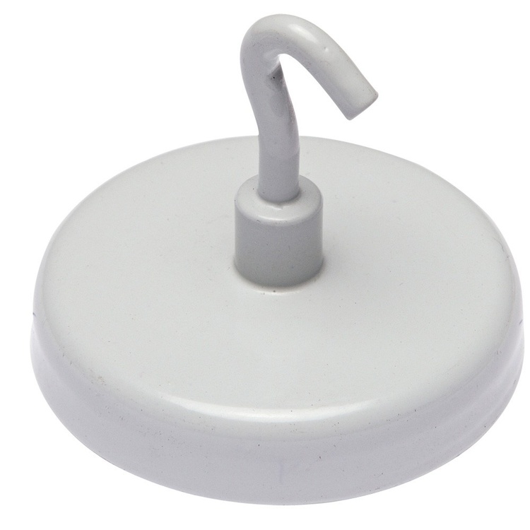 Magnetisk krok platt, Superstark - 15 kg, LARGE POWER HOOK, Ø 4,7cm
