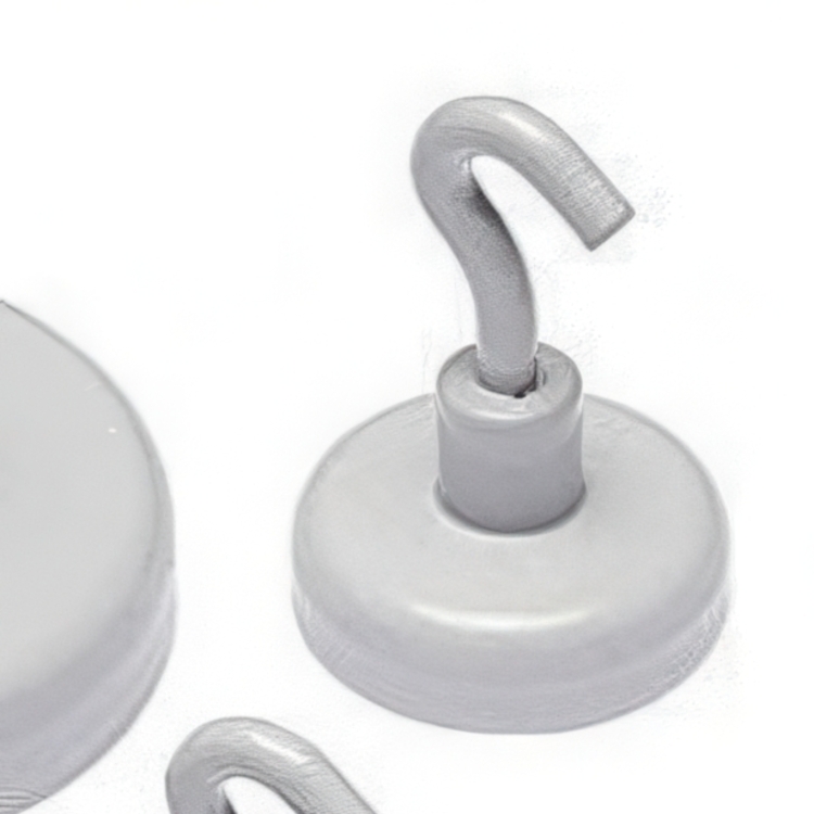 Magnetisk krok platt, Superstark - 3,5 kg, SMALL POWER HOOK, Ø 2,5 cm