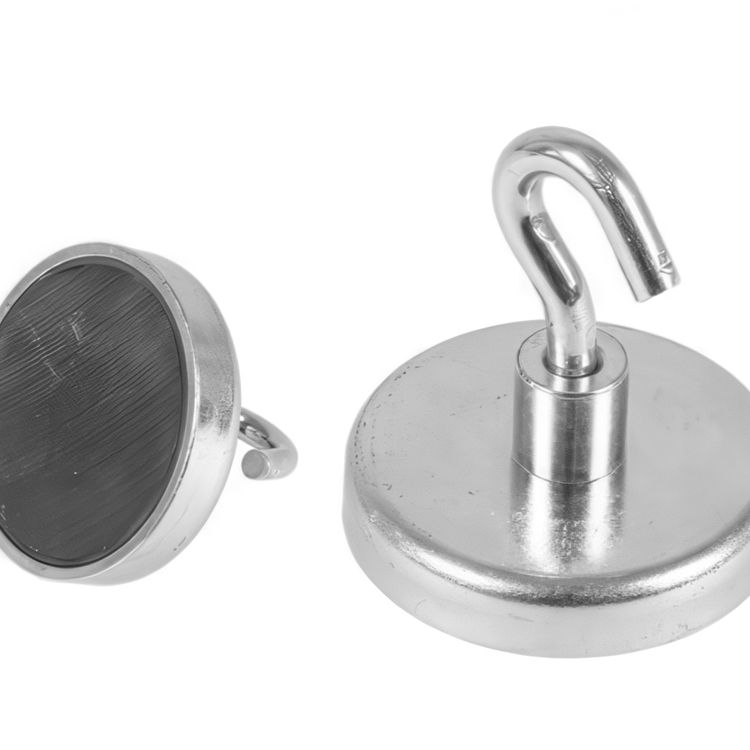 Magnetisk krok platt, Superstark - 8 kg, MEDIUM POWER HOOK, Ø 3,6 cm,