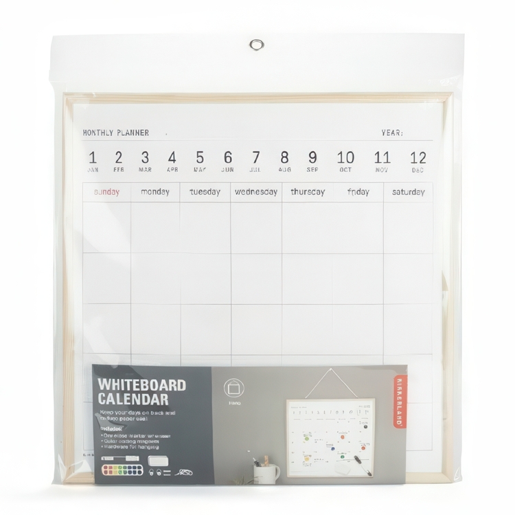 Magnetisk whiteboard tavla, MONTHLY PLANNER, 34 x H 34 cm, Vit