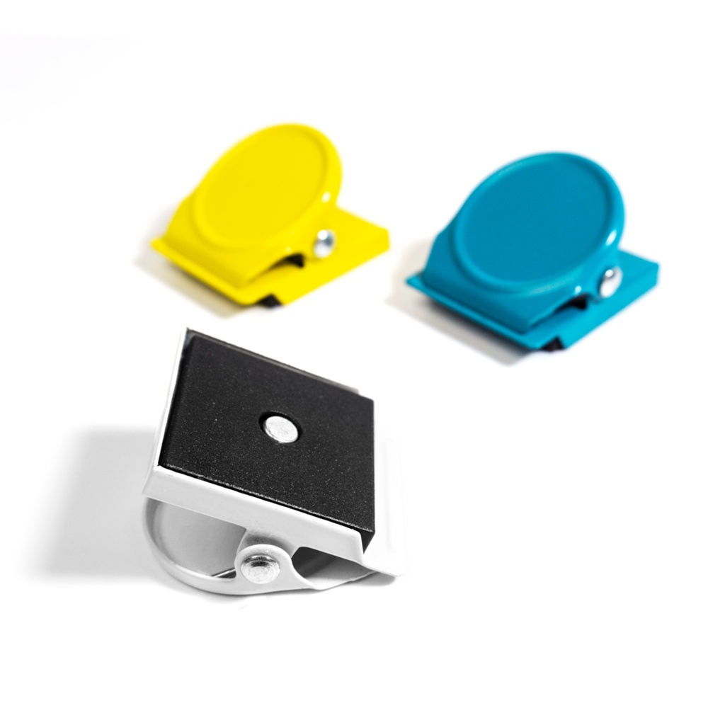 Magnetklämmor, 3 st, COLOR CLIP, 3 x 2,3 x H 3,5 cm, Mix