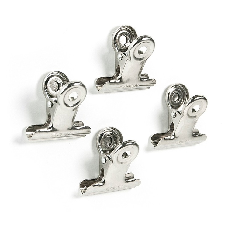 Magnetklämmor, 4 st, GRAFFA CLIPS, 3 x 3 x H 2 cm, Silver