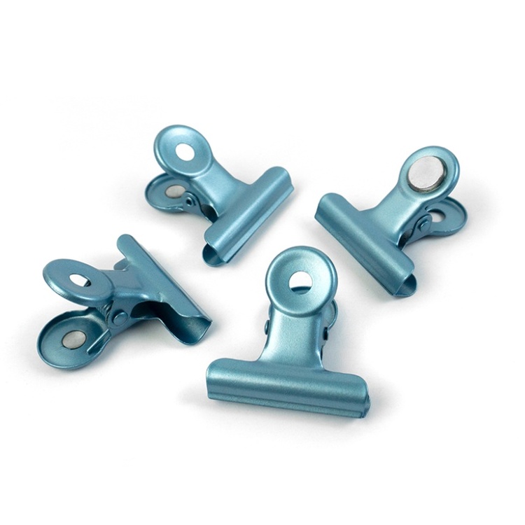 Magnetklämmor, 4 st, GRAFFA CLIPS, 3 x 3 x H 2 cm, Silverblå